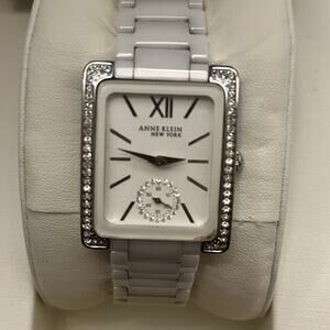 ANNE KLEIN 2/2321 Ceramic Crystal White Dial Quartz 28mm Women Watch (FPP007574)